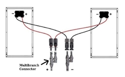 Rozbočení pro konektory MC4 Solar Multicontact 1x female (plus) - 2x male (mínus) kabel 30cm