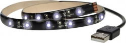 LED pásek pro TV, 2x60cm, USB, vypínač, studená bílá WM502 SOLIGHT