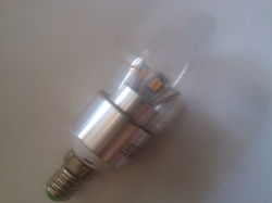 Žárovka LED E14 5,5W 10xLED SMD 5230 svíčka bílá teplá 390lm 230V