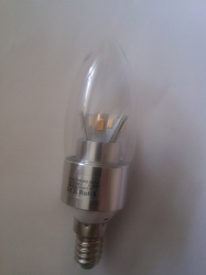 Žárovka LED E14 5,5W 10xLED SMD 5230 svíčka bílá teplá 390lm 230V