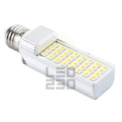 LED žárovka E27 6W 32x SMD oválná otočná bílá teplá 230V
