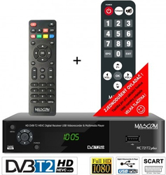 Mascom MC721T2 plus HD, DVB-T2 přijímač HEVC (H.265)