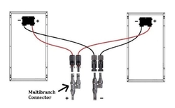 Konektor pro solární panely MC4 rozbočení 1x zdířka,2x konektor