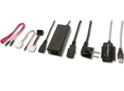 USB 2.0 - IDE + SATA adapter s kabelem a přídavným zdrojem