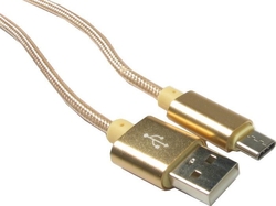 USB kabel nabíjecí USB 2.0 typ A na USB typ C, 1m zlatý