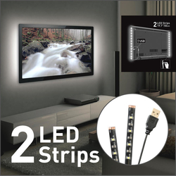 USB LED osvětlení Barkan L10 pro televizory 2x 50 cm bílé