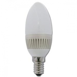 Žárovka LED E14 5W 12x HIGH LED svíčka bílá teplá 230V