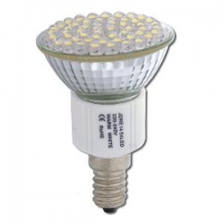 LED žárovka E14 3W 54x LED bodová bílá teplá 230V