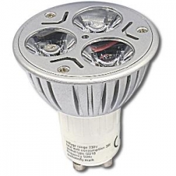 Žárovka LED GU10 3x3 bodová 230V 9W - bílá teplá