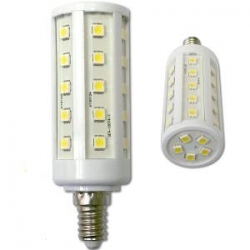 LED žárovka E14 6,5W 35x SMD HIGH oválná bílá teplá 230V