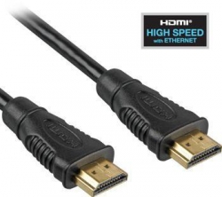 Šnůra HDMI High Speed + Ethernet, zlacené konektory, 5m