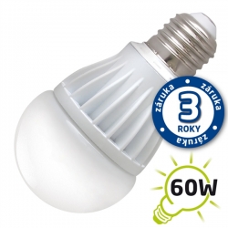 LED žárovka E27 10W 12x LED 2835 A60 bílá teplá 800lm 230V