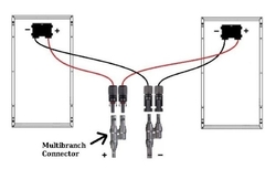 Rozbočení pro konektory MC4 Solar Multicontact 1x male (mínus) - 2x female (plus)