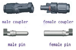 Solární kabel 4mm2, červený+černý s konektory MC-4, 2m