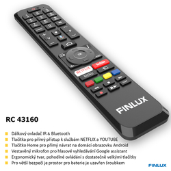 Finlux TV 42FUF7070 - ANDROID HDR UHD, T2 SAT HBBTV WIFI SKYLINK LIVE - Doprava zadarmo !!!