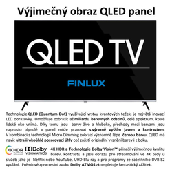 Finlux TV 65FUF9060 - QLED HDR UHD WIFI TENKÁ BEZRÁMOVÁ- Doprava zdarma !!!