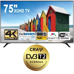 Finlux TV 75FUC8560 - XUHD, HDR, T2, SAT, WIFI