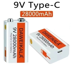 Baterie nabíjecí 9V (6F22) Li-ion 9V 28000mAh Daweikala