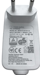 Adaptér napájecí 12V 1,5A spínaný koncovka 2.1-2.5x5.5mm přívodní kabel 1,5m bílý