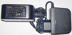Adaptér napájecí 12V 2,0A spínaný koncovka 5,5x2,1mm i 5,5x2,5mm přívodní kabel 1,5m LED kontrolka