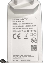 Adaptér napájecí 12V 2,5A spínaný koncovka 2.1x5.5mm i 2.5x5.5mm přívodní kabel 1,5m Adaptér napájecí 12V 2,5A spínaný koncovka 2.1x5.5mm i 2.5x5.5mm přívodní kabel 1,5m
