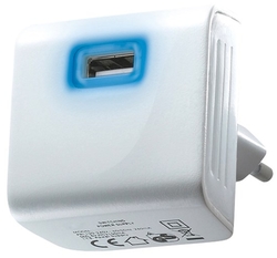 Adaptér USB MINWA 5V/2400mA bílý DC08