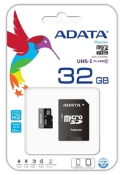 Paměťová karta ADATA 32GB Premier micro SDHC UHS-I CL10 A1 (čtení/zápis: 85/20MB/s) + SD adaptér