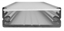 AL profil pro LED pásky plochý pro více pásků + plexi 32x11mm 1m