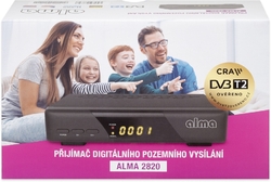ALMA 2820, DVB-T2 HD přijímač s HEVC (H.265) ověřeno