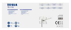 Anténa venkovní pro DVB-T2 TESLA TE-116, 470-790 MHz, 13 dBi