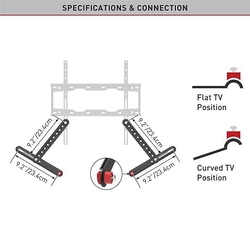 Barkan E820.B, držák Soundbaru, 6,5kg soundbar, pro TV do 80"