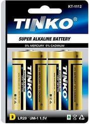 Baterie D (R20) alkalická TINKO 1,5V