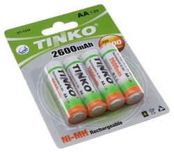 Baterie nabíjecí AA (R6) NiMH 1,2V 2600mAh TINKO