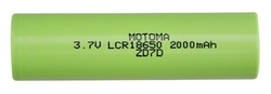 Baterie nabíjecí Li-Ion LCR18650 3,7V/2000mAh 3C MOTOMA