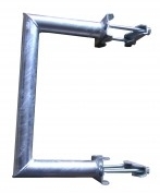 Držák C konzola na stožár délka 20cm, výška 40cm, d=42mm, trubka 42mm - žárový zinek