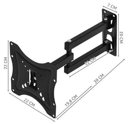 DRŽÁK otočný na LCD, LED, Plazma TV 14-42" - černý