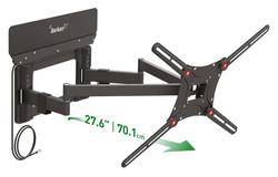 Držák TV Barkan VTM464L - vícepohybový držák s integrovanou aktivní 30dB UHF DVB-T2 anténou, VESA do 600x400, nosnost 60kg