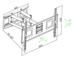 Držák TV Geti GWM7013V 32" - 70", do 60kg