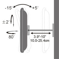 Držák LCD a Plazma TV DP-107B 81 až 152 cm ( 32"–60" ) stříbrný