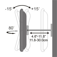 Držák LCD a Plazma TV DP-108S 58 až 93 cm ( 23"–37" ) černý