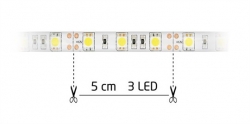 LED pásek 5630 60LED/m 15W/m bílá teplá IP20 12V 5m