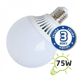 Žárovka LED G95 E27 12W bílá teplá Al