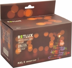 Řetěz vánoční 150 LED 20m barevná IP44 RETLUX RXL3	