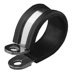 Kabelová příchytka, objímka P-clip ocelová potažená gumou pro průměr kabelu 14,0mm šíře 12mm