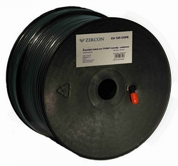 Koaxiální kabel Zircon 125 CU CUPE černý - metráž