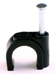 Kabelová příchytka s hřebíčkem 5mm černá