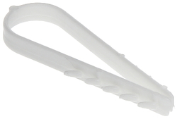Kabelová příchytka s očkem, pásková smyčková hmoždinka bílá pro kabel 6-10mm 