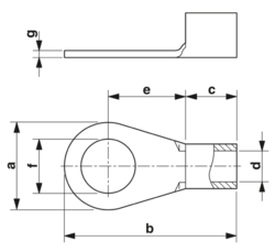 Oko kabelové M6 pro kabel 4mm2