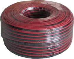 Dvojlinka 2x0,5mm2 CU, čistá měď 20AWG červeno-černá