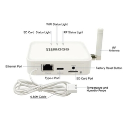 Wifi brána Ecowitt GW3000 Wi-Fi a Ethernetem pro IoT, s teploměrem, vlhkoměrem a barometrem